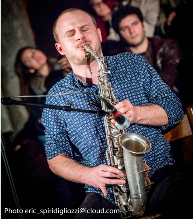 Fausto Sierakowski on saxophone with People of the wind